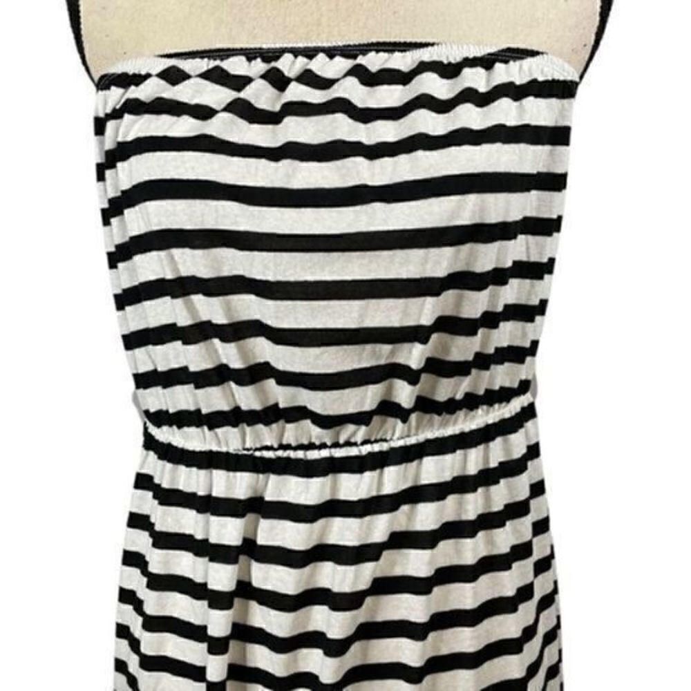 ASOS Design Bandeau Maxi Dress Black and White Stripe Size 12 NWT - Picture 5 of 9